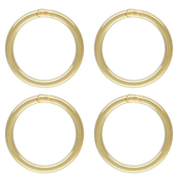 20pcs Real 1/20 14K Gold Filled Closed Jump Rings, 0.64mm/22 Gauge, Size Selections: 4mm/5mm/6mm