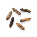4pcs Natural Yellow Tiger Eye Double Point Gemstone Wand, 32mm Loose Cut Stones, G3P-E1