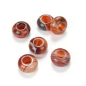 10pcs Natural Banded Red Agate Gemstone Donut Rondelle Beads,14x8mm, Hole ID 5.6mm, GW-A15