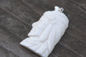 1pc Beautiful Indian Chief Hand Carved White Buffalo Bone Drop Pendant, Symbol of Strength Prosperity Pendant, with Sterling Silver Bail, 1.57 Inch, BP-63