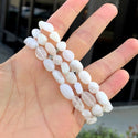 1 Strand Stretch Natural Blue Flash Moonstone Free Form Gemstone Bracelet, 7-10mm Beads, Length Selections: 7 inch/7.5 inch