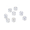 5pcs 925 Sterling Silver Large Hole Heart Pattern Round Beads, 7.5mm, Hole ID 3.8mm, SS59