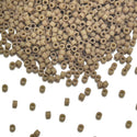 30g Miyuki Delica 11/0 Seed Beads, Matte Glazed Green Tea Luster DB390