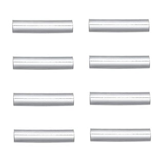 100pcs Tarnish Resistant Small Tiny Straight Tubes, Sterling Silver Plated Brass, 5x2mm, Hole ID 1.3mm, BF31-1