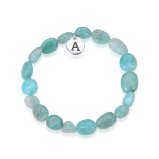 1 Strand Stretch Natural Amazonite Free Form Gemstone Bracelet, 7-10mm Beads, Length Selections: 7 inch/7.5 inch