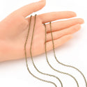 33 Feet Oval Ring Rolo Cable Chain Link, Unfinished,  Antique Bronze Plated Copper, Chain Width Selections: 2.5mm/3mm/3.3mm