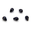 24pcs Adabele Austrian Faceted Teardrop Crystal Beads #5500, Jet Black, 8mm x 6mm, Hole ID 1mm, SST-823