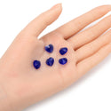 20pcs Top Drilled Valentine Heart Drop Crystal Beads, September Sapphire Blue Birthstone Beads, 10mm, Hole ID 1mm, BB15-9