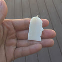 1pc Beautiful Indian Chief Hand Carved White Buffalo Bone Drop Pendant, Symbol of Strength Prosperity Pendant, with Sterling Silver Bail, 1.57 Inch, BP-63