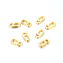 10pcs 925 Sterling Silver Split Hidden Loop Bails, Real 18K Yellow Gold Plated, Pendant Connectors, 7.6x3.8mm, Small Tiny, SS231-2
