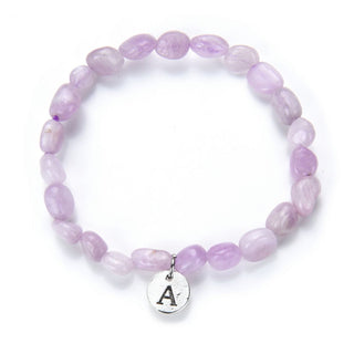 1 Strand Stretch Natural Purple Kunzite Free Form Gemstone Bracelet, 7-10mm Beads, Length Selections: 7 inch/7.5 inch