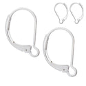 20pcs Tarnish Resistant Interchangeable Leverback Earring Hooks, Sterling Silver Plated Brass, 17mm, BF260-1