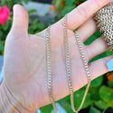 33 Feet Diamond Cut Curb Cuban Chain Link, Raw Brass Uncoated/Unplated, 5.2x3.5mm, CK10-L1