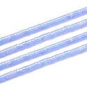 Lab Created Blue Lace Agate Gemstone Heishi Tube Rondelle Beads, 4x2mm/Small, Hole ID 0.9mm, 14.5 Inch/1 Strand, GH-C30