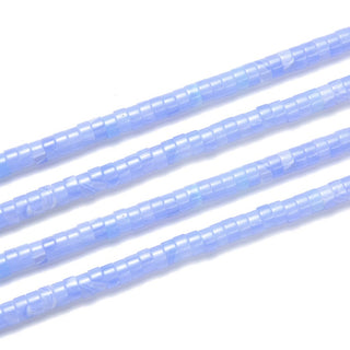 Lab Created Blue Lace Agate Gemstone Heishi Tube Rondelle Beads, 4x2mm/Small, Hole ID 0.9mm, 14.5 Inch/1 Strand, GH-C30