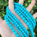 Natural Magnesite Imitated Blue Turquoise Gemstone Round Beads, 12mm, Hole ID 1.1mm, 30 Inch, About 66pcs Beads, GR-D12