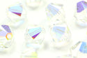 100pcs Adabele Austrian Faceted Bicone Crystal Beads #5301, Crystal Clear AB, Size Selections: 3mm/4mm/5mm/6mm