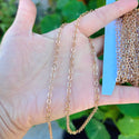 33 Feet Flat Round Link Chain, Raw Copper Uncoated/Unplated, 5mm