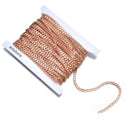 33 Feet Diamond Cut Curb Cuban Copper Chain Link, Bright Coppery, 5.2x3.5mm Large, CW10-L1