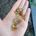 25pcs Adabele Austrian Faceted Round Crystal Beads #5000, Amber Topaz AB, Size Selections: 6mm/8mm