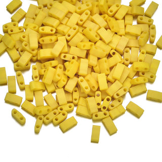 10g Miyuki Half Tila Seed Beads 5x2.3mm, Matte Rich Yellow (HTL-2311)