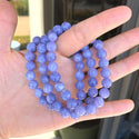 1 Strand Stretch Natural Opague Tanzanite Quartz Beaded Gemstone Bracelet, 8mm Bead, Length Selections: 7 inch/7.5 inch/8 inch/8.5 inch