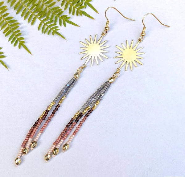 20pcs Raw Brass Sun Connector Link, 2-Hole, 26.5mm, Unplated/Uncoated, CX-C8