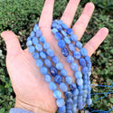 Natural Blue Aventurine Gemstone Oval Tumbled Pebble Beads, Irregular, 9mm to 12mm, Hole ID 1mm, 15 Inch/1 Strand, GZ12-29