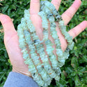 Natural Green Prehnite Crystal Gemstone Flat Coin Chip Beads, Irregular, 7mm-10mm, Hole ID 1mm, 15 Inch/1 Strand, GZ7-7
