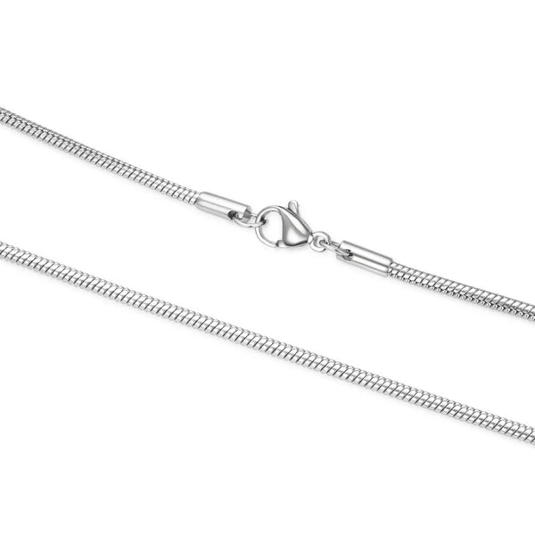 5pcs 304 Stainless Steel 1.5mm Round Snake Chain Necklaces (16 Inch/18 Inch/20 Inch/22 Inch/24Inch/26 Inch)