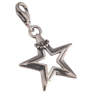 Solid 925 Sterling Silver Twinkle Star Charm Wish Star Bead