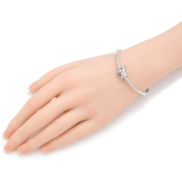 1pc Solid 925 Sterling Silver Love Goats Charm Bead, Compatible with Pandora All Other Charm Bracelets, EC2-R1