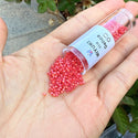 30g Miyuki Delica 11/0 Seed Beads, Matte Rainbow Red Orange DB856