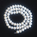 Adabele Natural Potato Round Pearl Beads, White Cultured Freshwater Pearls, 5- 6mm, 1 Strand/14 Inch, FP3-56