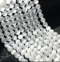 Natural White Selenite Crystal Gemstone Round Beads, 15 Inch/1 Strand, Size Selections: 6mm/8mm/10mm