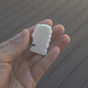 1pc Beautiful Indian Female Chief Hand Carved White Buffalo Bone Drop Pendant, Symbol of Strength Prosperity Pendant, with Sterling Silver Bail, 1.57 Inch, BP-65