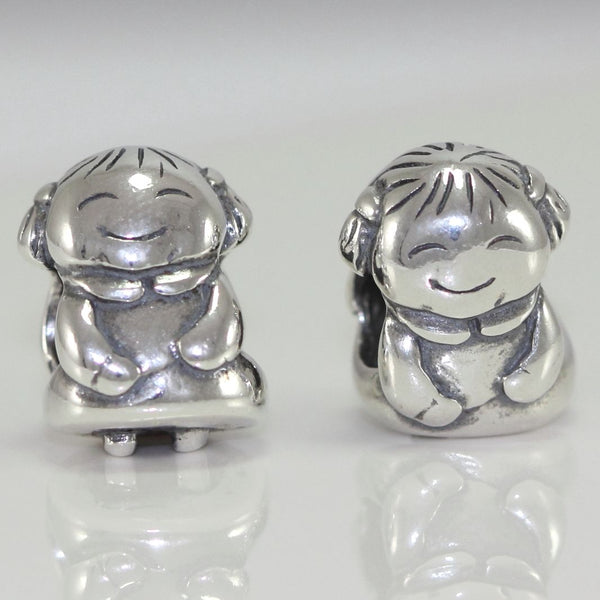 1pc Solid 925 Sterling Silver My Love Bead Charm, Compatible with Pandora All Other Charm Bracelet, EC166