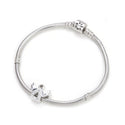 1pc Real 925 Sterling Silver Angel Cubic Zirconia CZ Religious Bead Charm, Compatible with Pandora All Other Charm Bracelet, EC7-B1