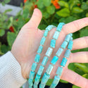 Natural Green Blue Amazonite Gemstone Faceted Tube Beads, 14x7mm, Hole ID 1mm, 15 Inch/1 Strand, GZ8-14
