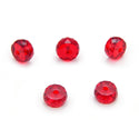 25pcs Adabele Austrian Faceted Heishi Rondelle Crystal Beads, Siam Red, 8x4mm, Hole ID 1mm, SSV-805