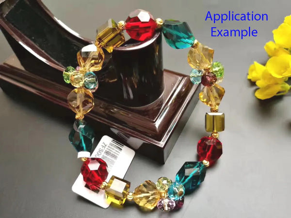 24pcs Adabele Austrian Faceted Helix Spiral Irregular Crystal Beads #5020, Siam Red, 6mm, Hole ID 1mm, SSH-605