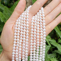 Adabele Natural AAA Grade Round Pearl Beads, White Cultured Freshwater Pearls, 5- 6mm, 1 Strand/14 Inch, FPA-56