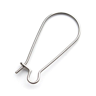 10pcs 925 Sterling Silver Kidney Earring Hooks, 0.7mm/21 Gauge, Length Selections: 20mm/25mm/30mm/36mm