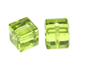 24pcs Adabele Austrian Faceted Cube Crystal Beads #5601, Light Olivine Green, Size Selections: 4mm/6mm/8mm