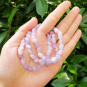 1 Strand Stretch Natural Purple Lavender Jade Free Form Gemstone Bracelet, 5-8mm Small Beads, Length Selections: 7 inch/7.5 inch