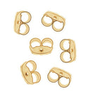 200pcs Earring Backs, Earnut Replacement, 18K Yellow Gold Plated Brass, 5.5mm x 5mm, Hole ID 1mm, CF112-G