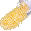 25g Miyuki Rocaille 8/0 Round Seed Bead Opaque Luster Light Daffodil RR-516