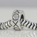 1pc Solid 925 Sterling Silver Hugs Kisses Charm XO Bead Charm, Compatible with Pandora All Other Charm Bracelet, EC389