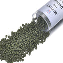 30g Miyuki Delica 11/0 Seed Beads, Duracoat Opaque Dyed Olive DB2357