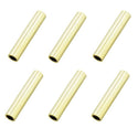 100pcs Tarnish Resistant Small Tiny Straight Tubes, 18K Yellow Gold Plated Brass, 5x2mm, Hole ID 1.3mm, BF31-2